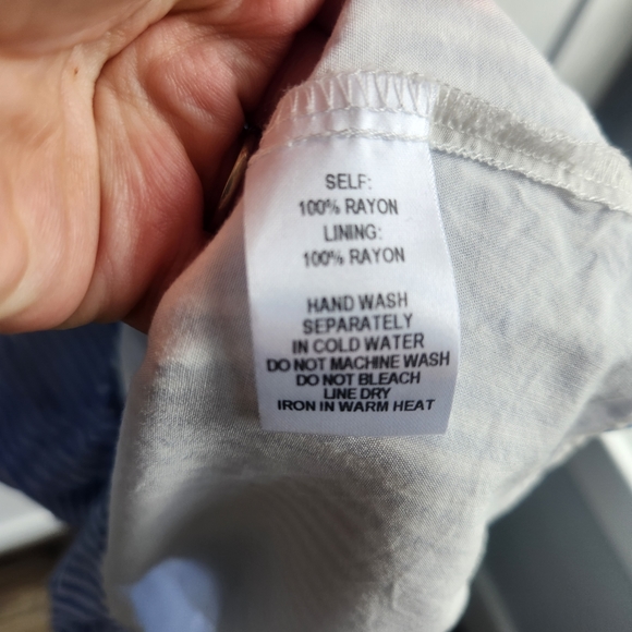 Lulus Seaport Blue White Stripe Tie Front Mini Dress Small - Picture 11 of 12